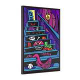 Basement Stairs of Terror - Framed Canvas Print