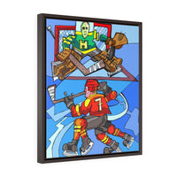 Old Time Hockey - Framed Canvas Print