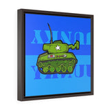 Tank Blue - Framed Canvas Print