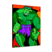 Green Monster Man - Canvas Print