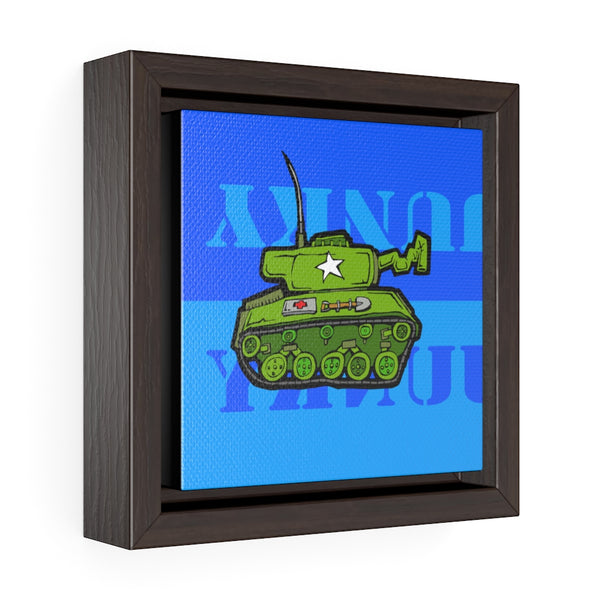 Tank Blue - Framed Canvas Print