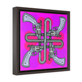 Knotty Love Guns - Framed Canvas Print