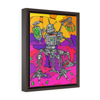 Robot Pickle Plucker - Framed Canvas Print