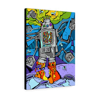 Robot Jellybean Swatter - Canvas Print