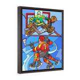 Old Time Hockey - Framed Canvas Print