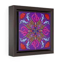 OctoCannon in purple - Framed Canvas Print