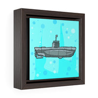 Sub Blue - Framed Canvas Print