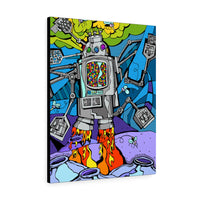 Robot Jellybean Swatter - Canvas Print