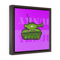 Tank Pink - Framed Canvas Print