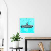 Sub Blue - Metal Print