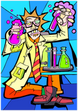 Mad Scientist - Metal Print