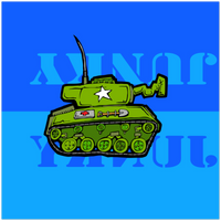 Tank Blue - Metal Print